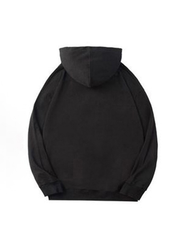 Sudadera extragrande con capucha y estampado de araña para hombre-1