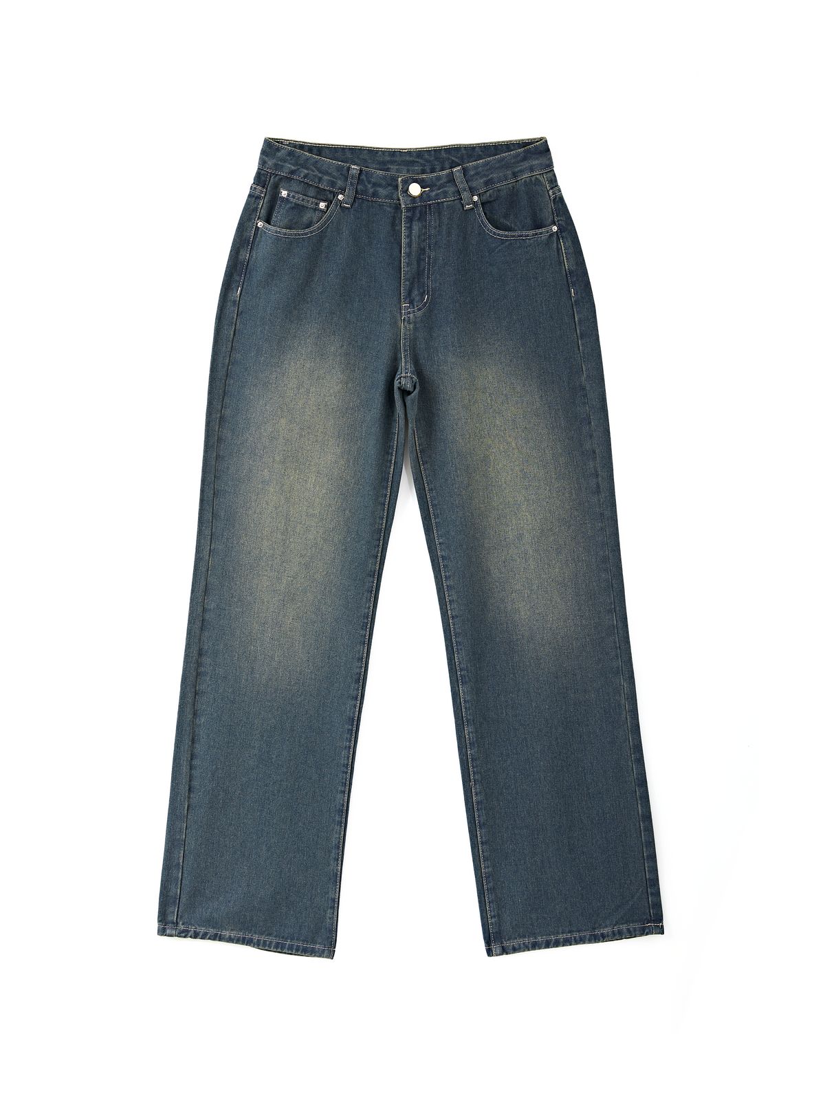 Vaqueros boyfriend con lavado azul vintage-3