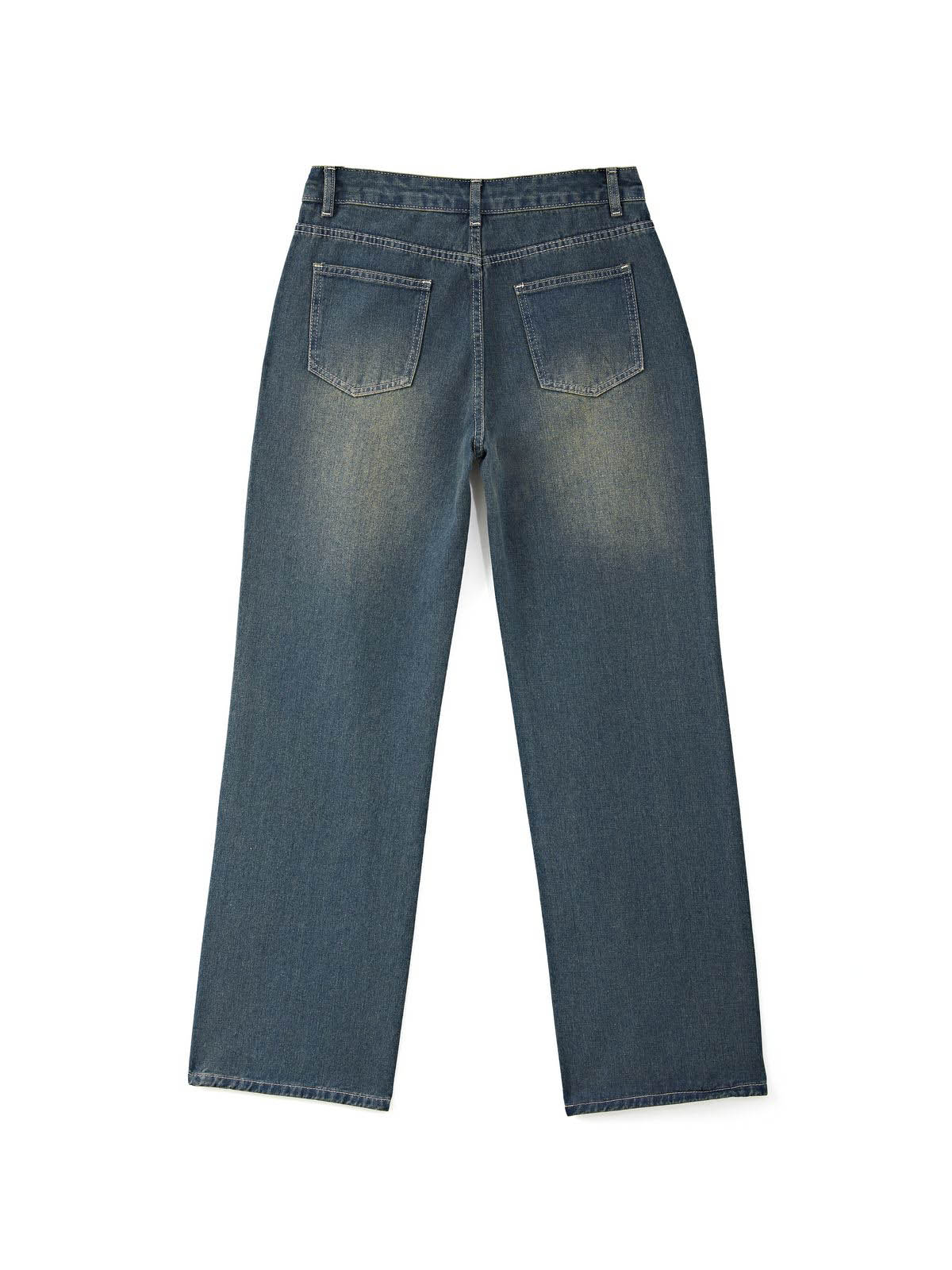 Vaqueros boyfriend con lavado azul vintage-4