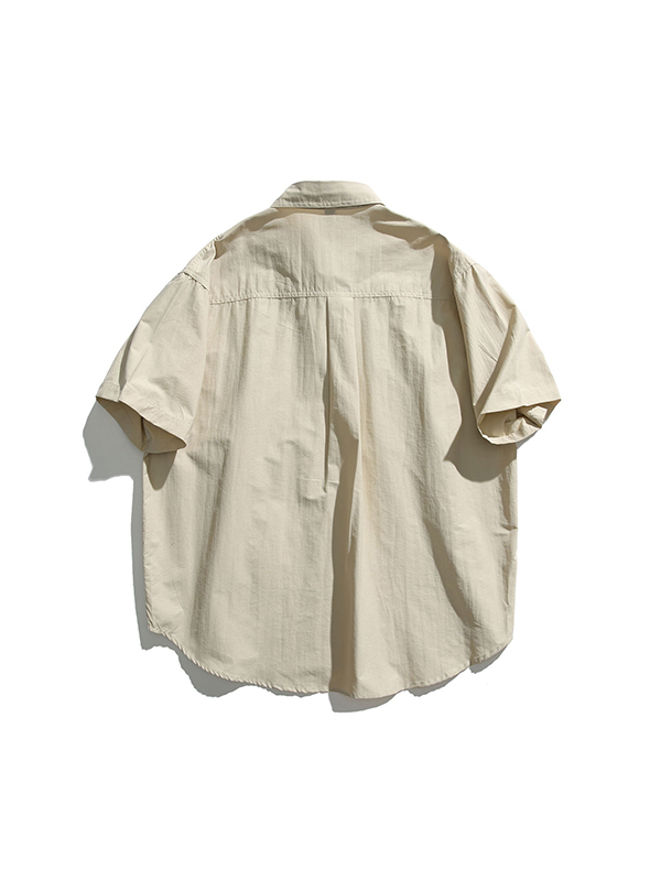 Ropa de trabajo retro japonesa de manga corta-1