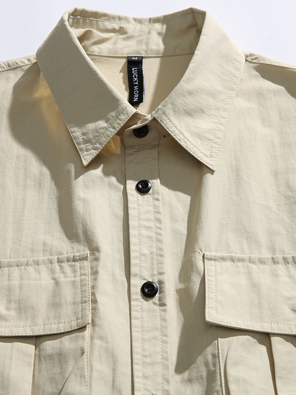 Ropa de trabajo retro japonesa de manga corta-2