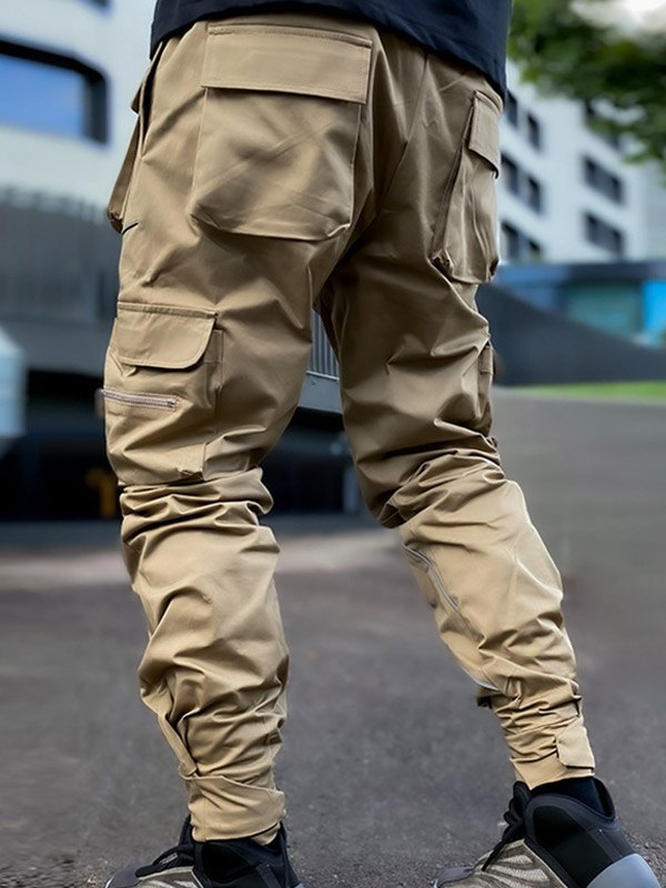 Pantalones cargo de dos tonos para hombre-1
