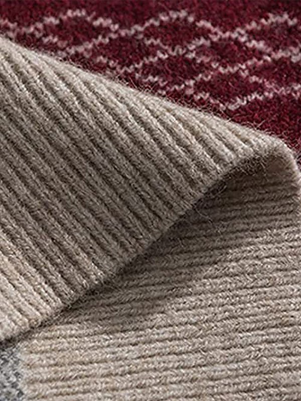 Suéter de punto jacquard vintage para hombre-2