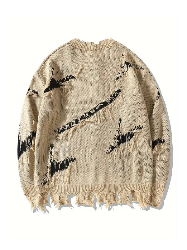 Suéter oversize con letras rotas-1