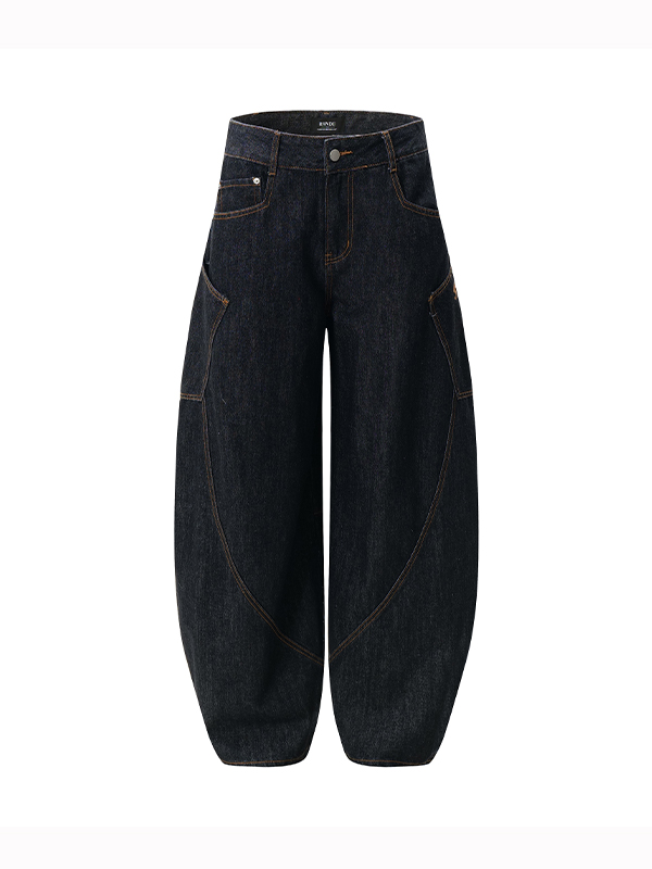 Vaqueros cargo para hombre con bolsillos grandes-3