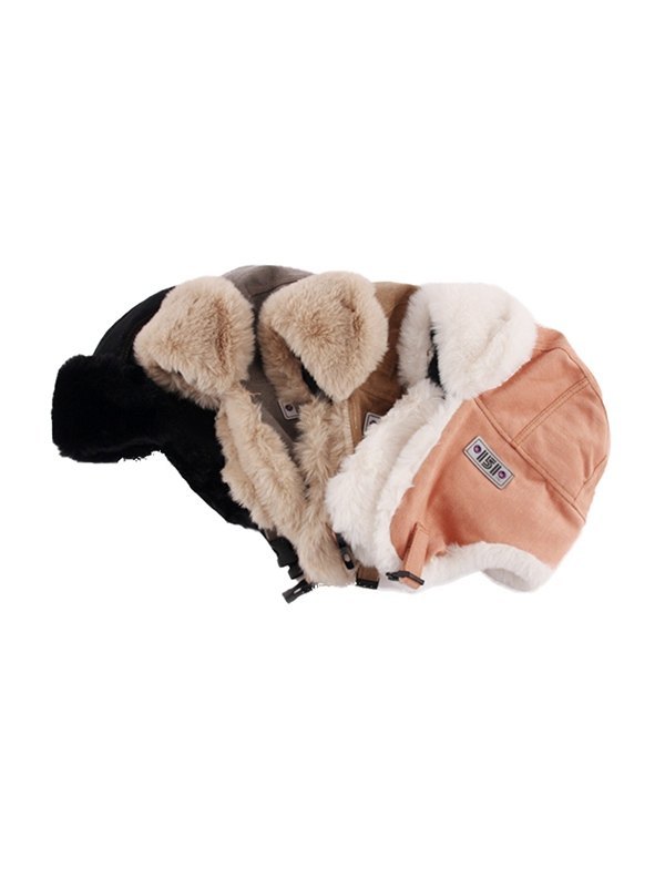 Gorro de aviador con hebilla y forro polar cálido-1