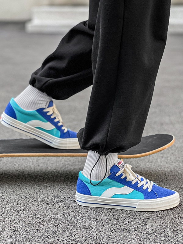 Zapatillas deportivas vintage de lona cepillada para hombre-2